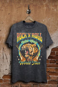Rock and Roll Tiger Graphic Top