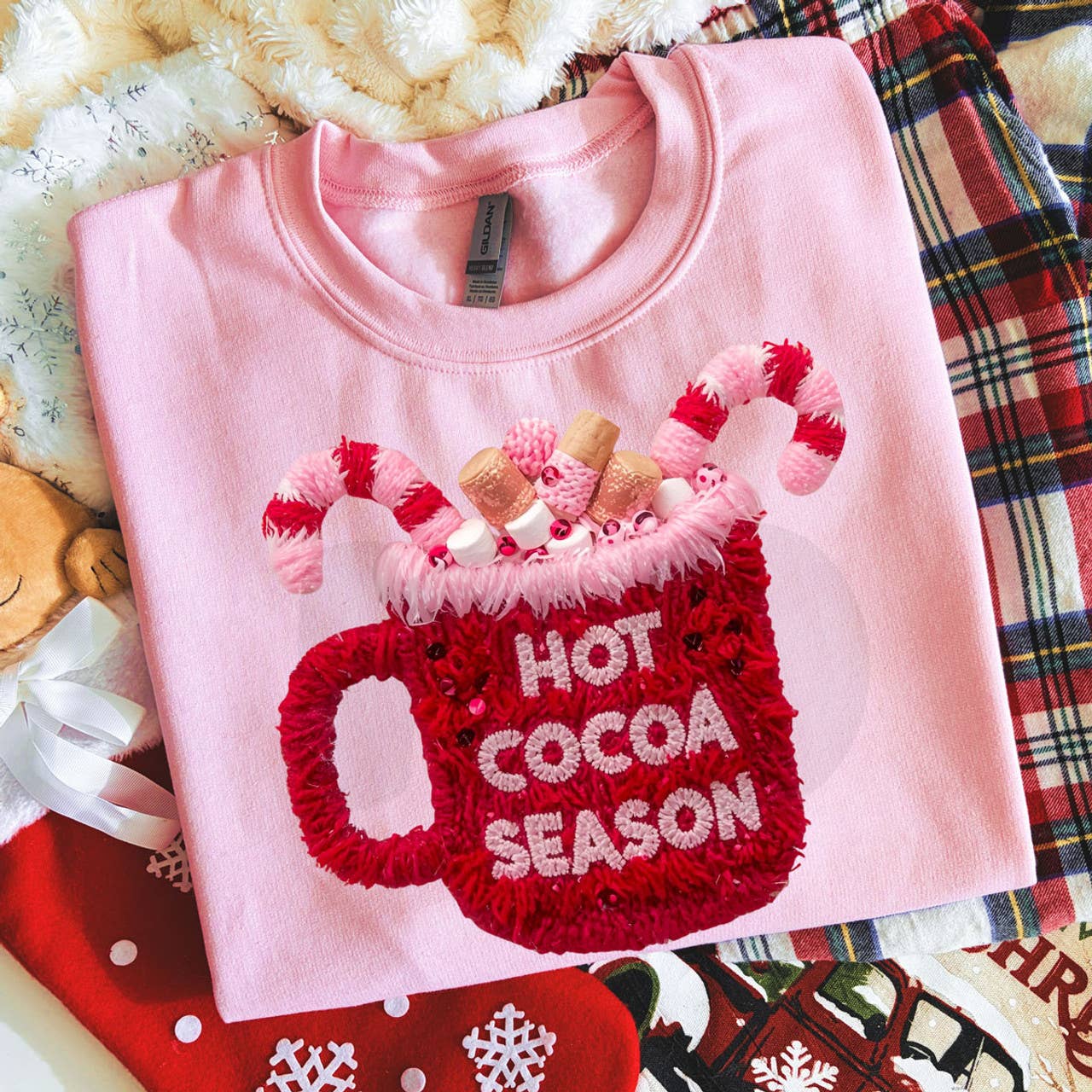 Faux Yarn Hot Cocoa Season Sweatshirt