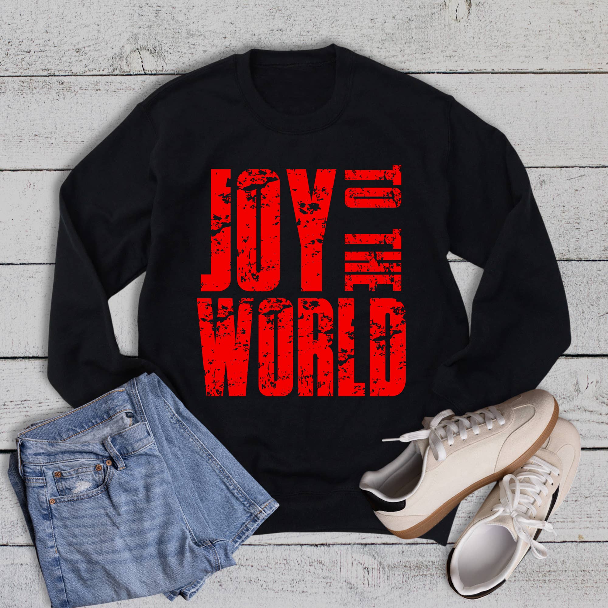 Christmas Block Joy To the World Sweatshirt