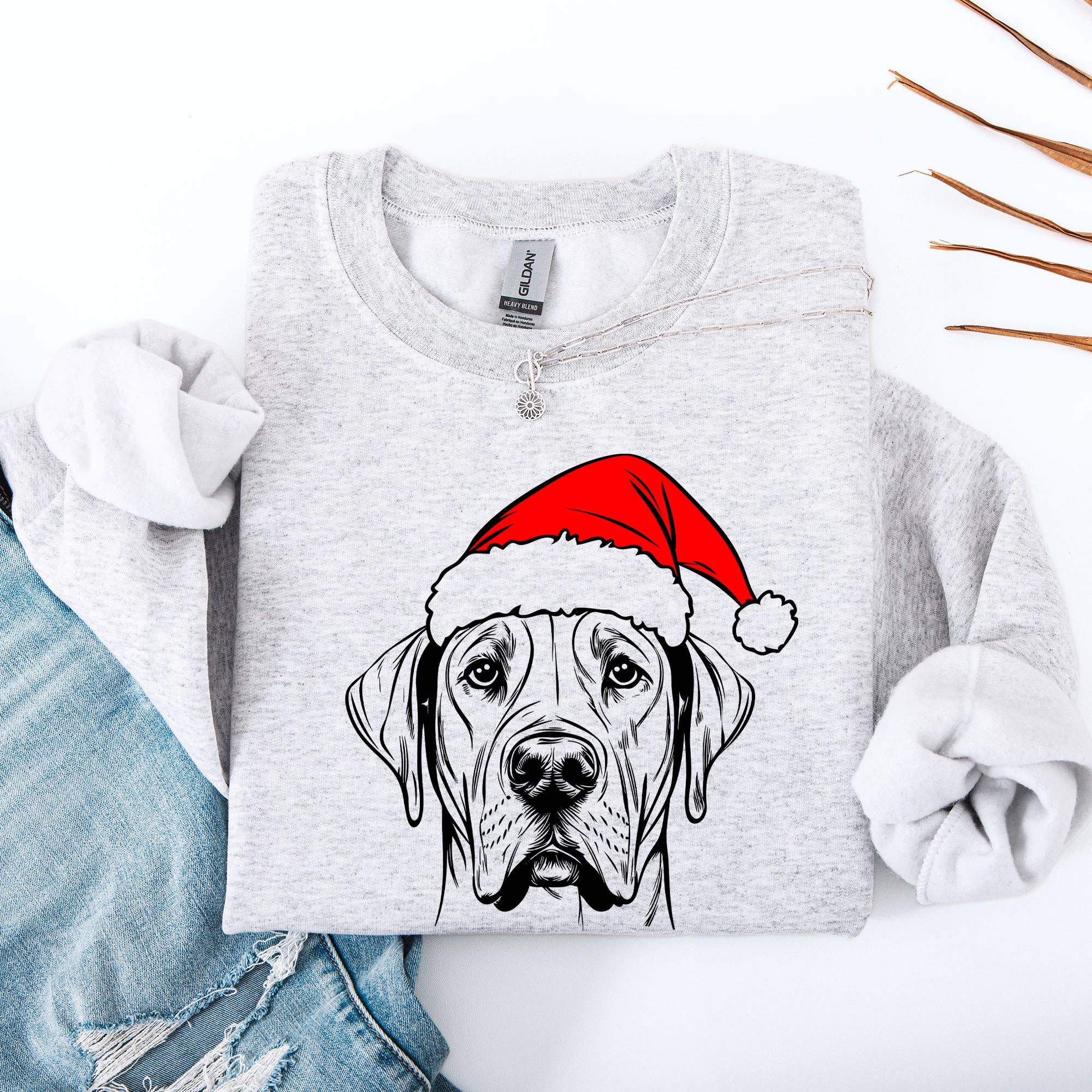 Great Dane, Santa, Dog, Christmas, Dog Lover, Pet Sweatshirt