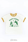 Happy Camper Toddler Ringer Graphic Top