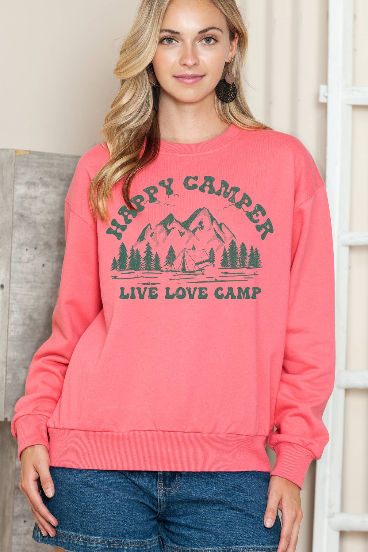 Women Nature Graphic Print Pullover Sweater Top