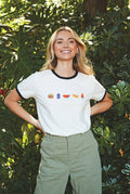 Patriotic Food Row Ringer Graphic Top