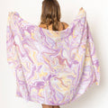 Watercolor Swirl Print Scarf
