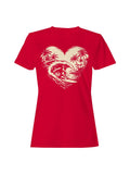 Surfer Paradise in Heart Wave Women's T-Shirt