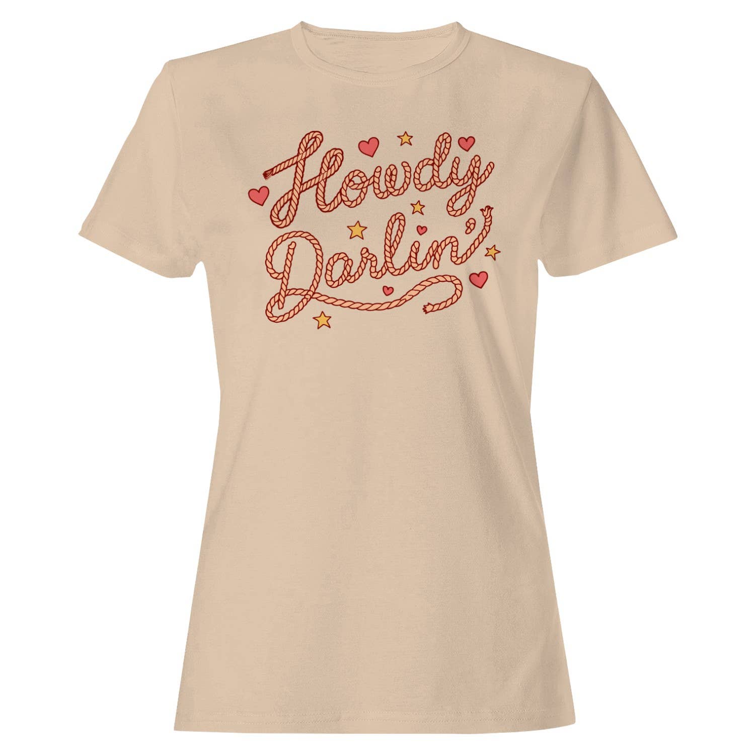 Howdy Darlin’ Western Women's T-Shirt Natural