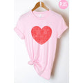 Heart  Graphic Tee   Plus