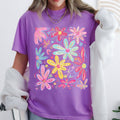 Retro Flowers, Beautiful, Bright, Colorful, Pastels Tshirt