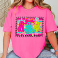Preppy Neon Ghost Halloween 2025 Graphic Tee | Gildan