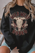 Wild West Rodeo Cowboys Graphic Brushed Sweatshirts