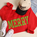 Merry Puff Raised Letter Heavyweight Sweatshirt