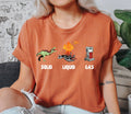 Solid Liquid Gas Dinosaurs Funny Science Wh T-Shirt