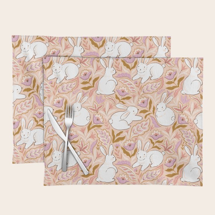 Funny bunny print Placemat Gallery Image 1