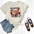 Custom Checkered Football Gameday Graphic Tee