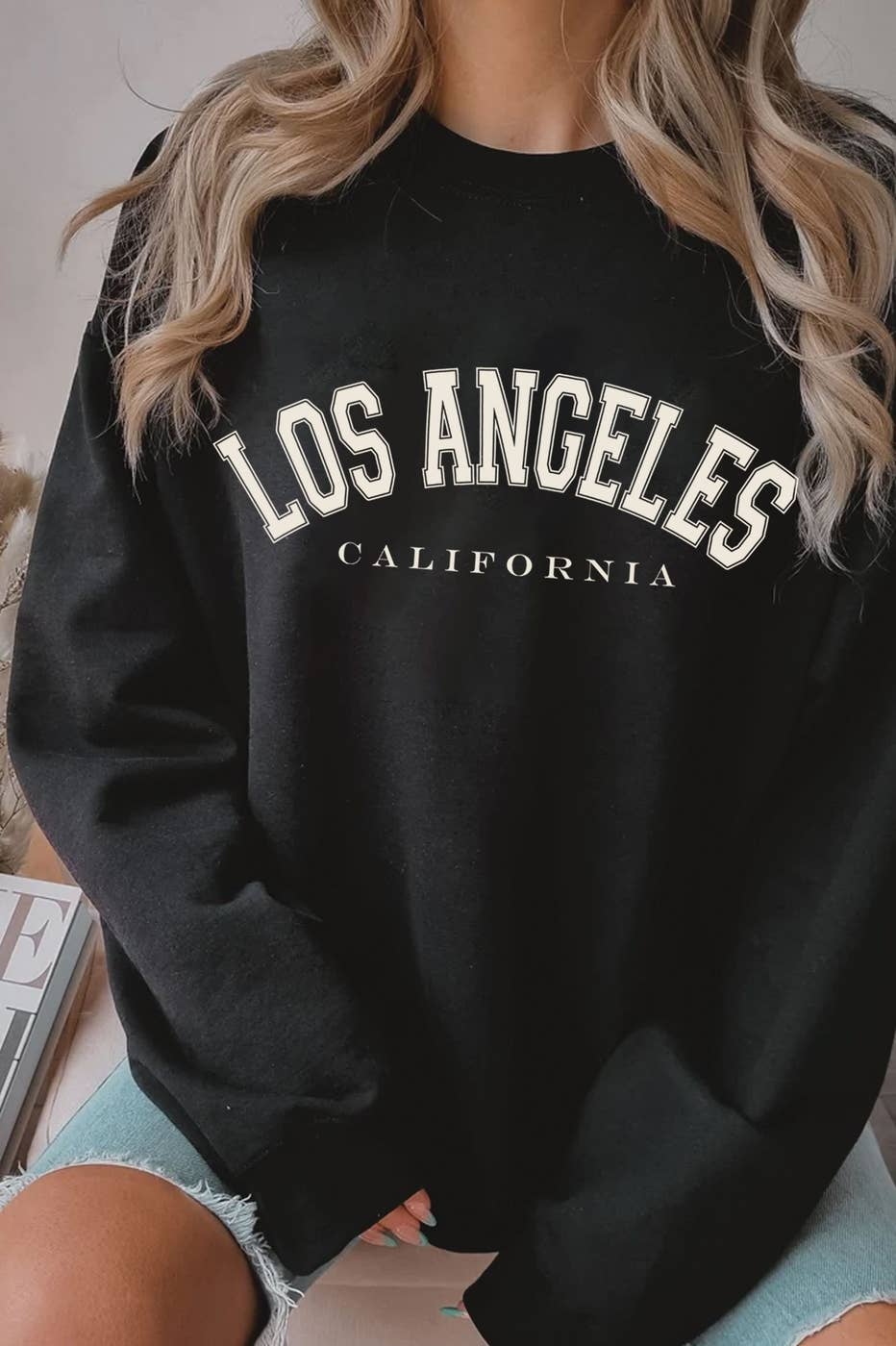 Los Angeles California Graphic Brushed Sweatshirts