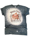 North Pole Book Club Christmas Bleached Tee