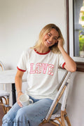 Love with Pattern Ringer Graphic T-Shirt