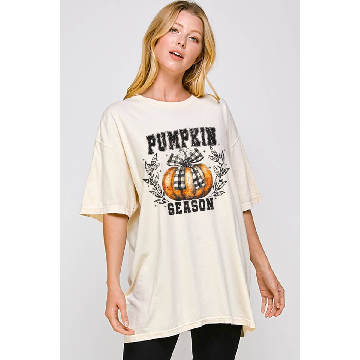 Pumpkin Season Vintage Graphic Oversized Tee