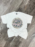 Fur Mama (Pink Retro) On White Tee