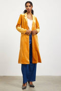 Long Sleeve Velvet Duster Coat