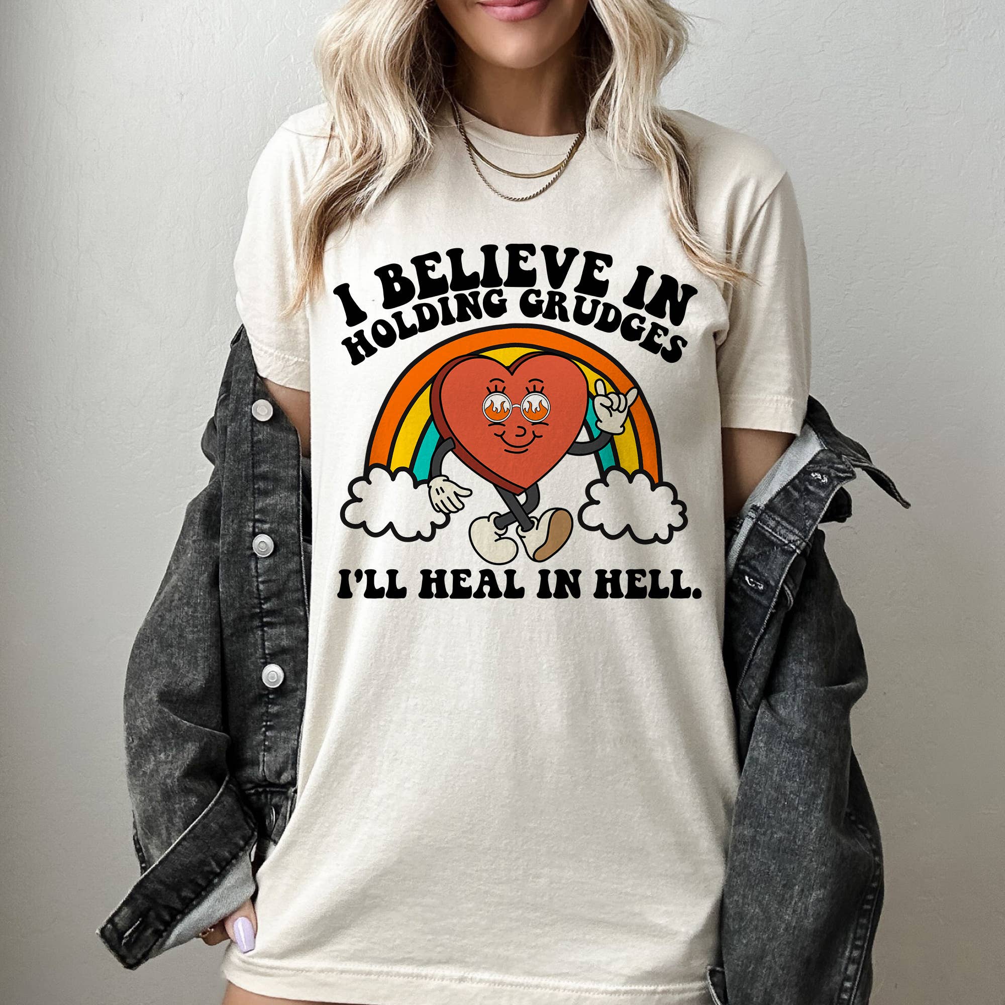 I Believe in Holding Grudges - Funny Heart Sarcastic Shirt