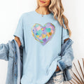 Painted Heart, Pastels, Easter, Bunny, Jesus, Rabbit Tshirt