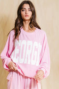 T1770C  Georgia Comfy Oversize Graphic Sweatshirt, Gameday