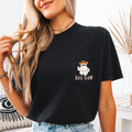 Boo Haw Lasso Cowboy Western Country Halloween Pocket Tshirt