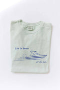 Life Is Better At the Lake Mineral Washed Graphic Top