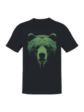 Majestic Green Bear Illustration Men's T-Shirt