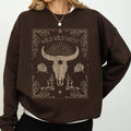 Wild Wild West, Skull, Cattle, Cowboy, Cowgirl, Sweatshirt
