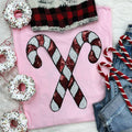 Sequin Candy Cane Patch Blossom Pigment Dyed Tee
