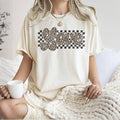 Love Checkered Leopard Print Classic Valentine's Day T-Shirt