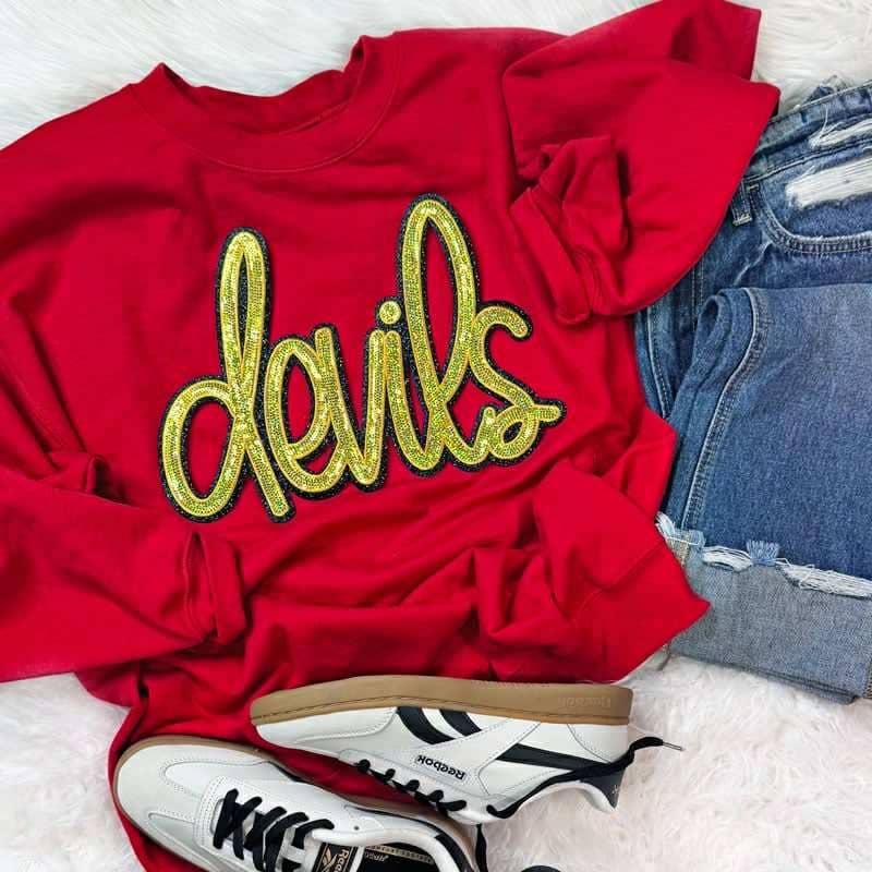 Devils Gold Sequin Sweatshirt