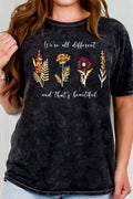 We Are All Different Wild Flower Mineral Graphic Tshirts