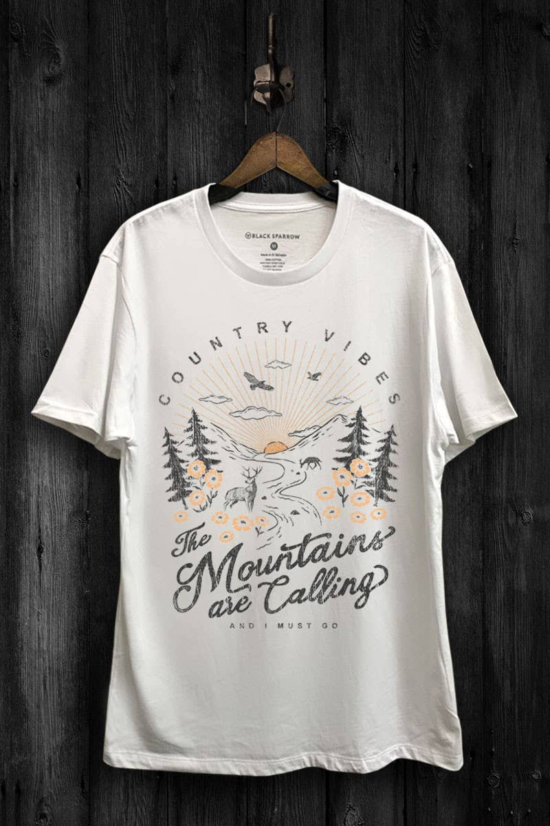 Country Vibes Mountain Graphic Top
