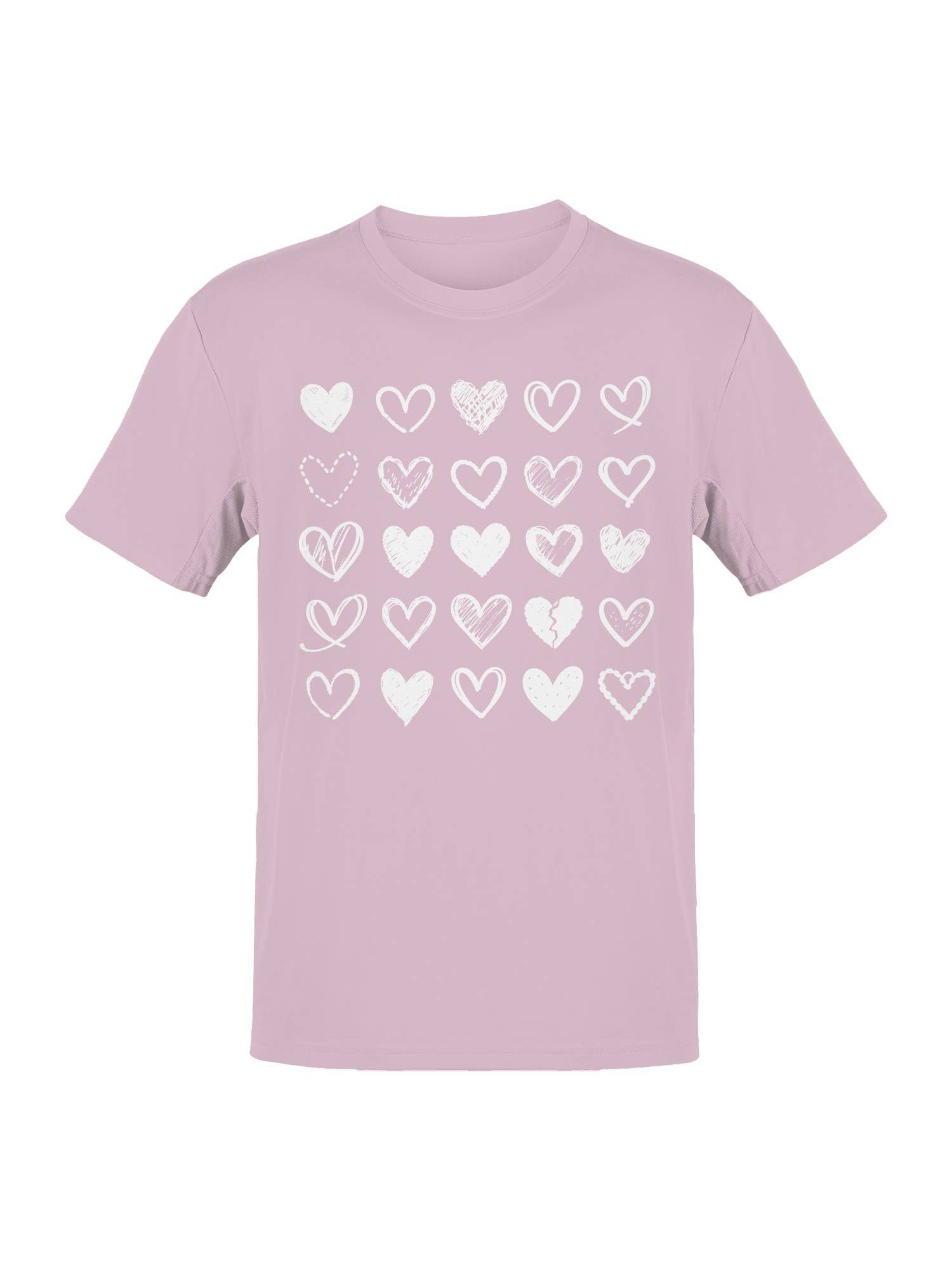 Hand-Drawn Heart Patterns Set Men's T-Shirt