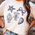 Summer 2025 Coastal Aesthetic Graphic Shirt | Comfort Color