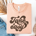 Groovy Retro Take It Easy Graphic Tee