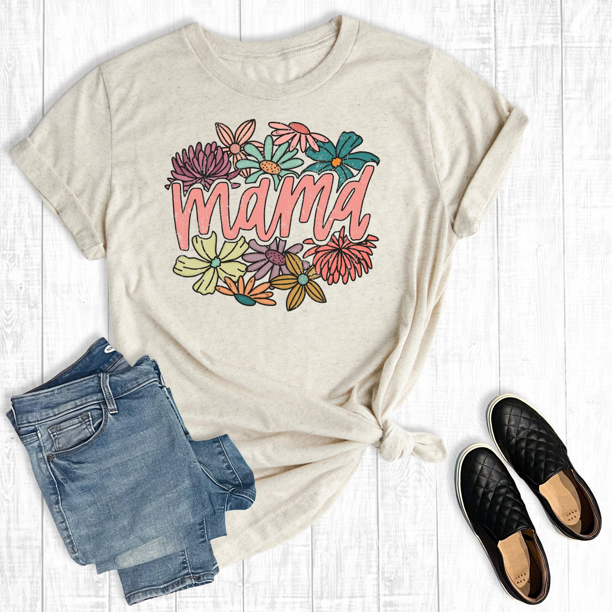 Mother's Day Mama Floral Graphic Tee