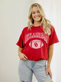 Ou Oklahoma Sooners Wonka Football Crimson Thrifted Tee
