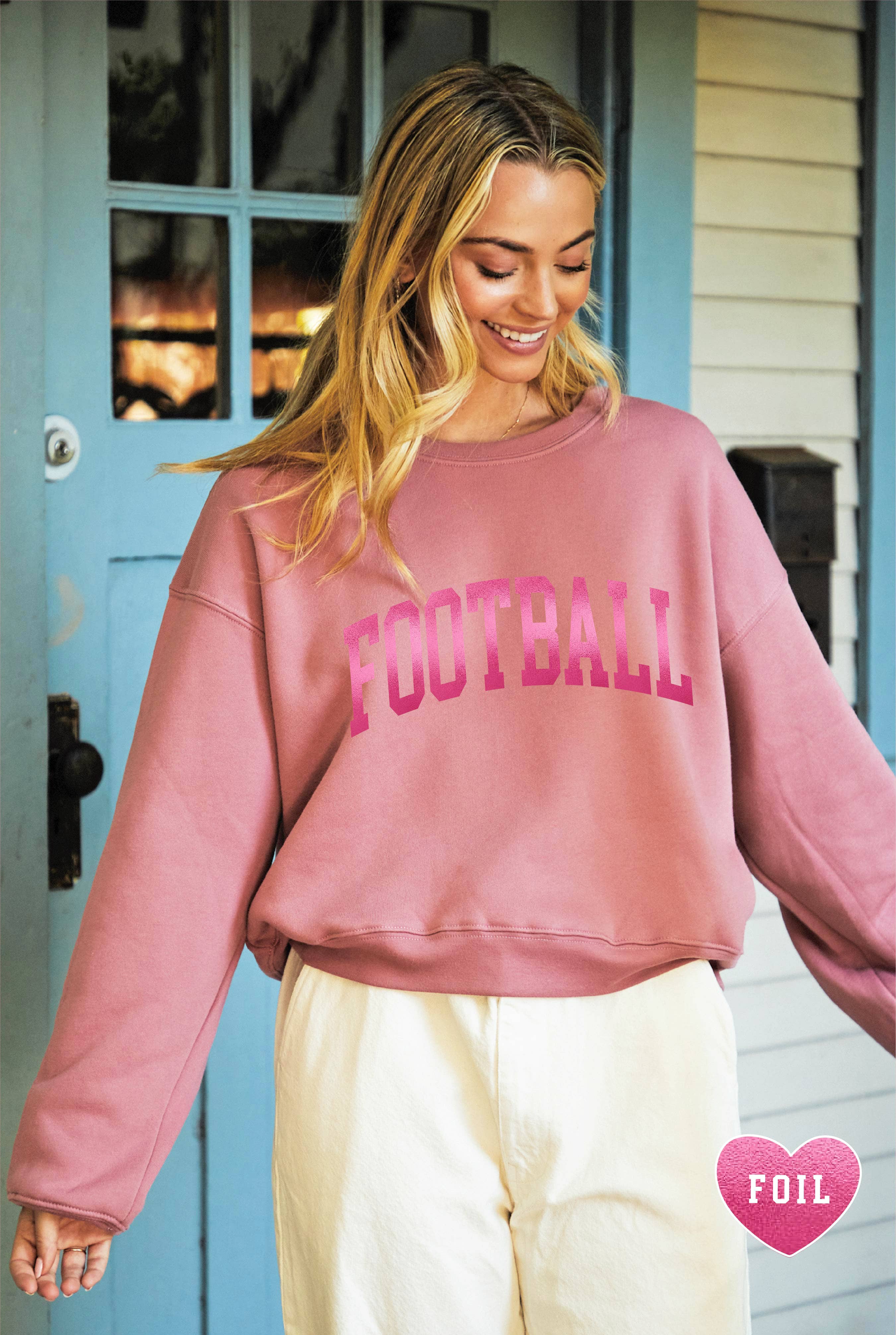 Football Foil  Mid Graphic Sweatshirt