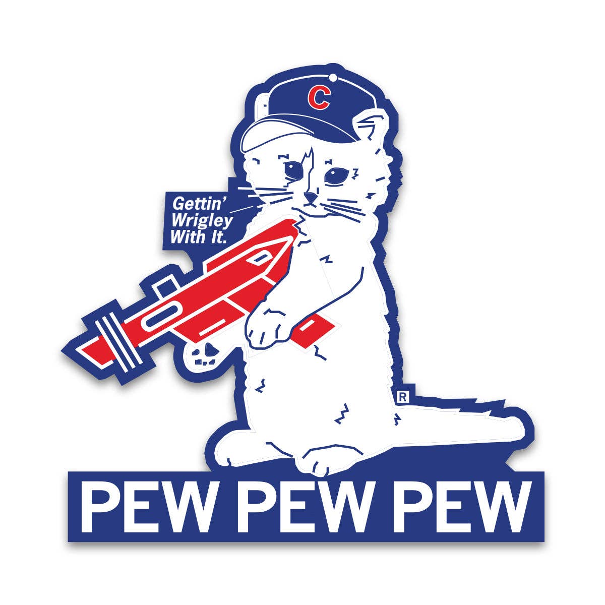 Wrigley with It Pew Pew Pew Die-Cut Sticker