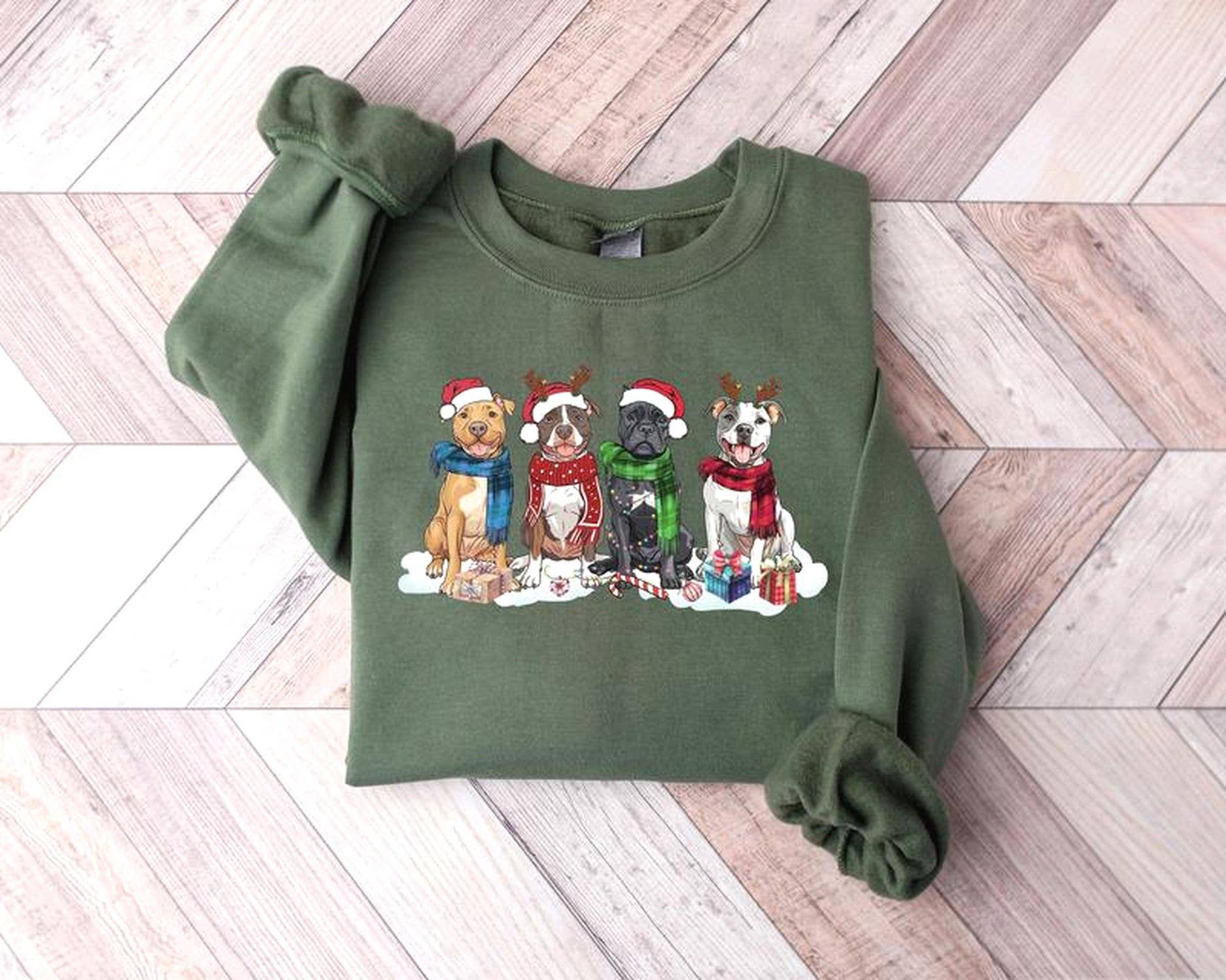 Pitbull Christmas Shirt Perfect Gift For Dog Owners