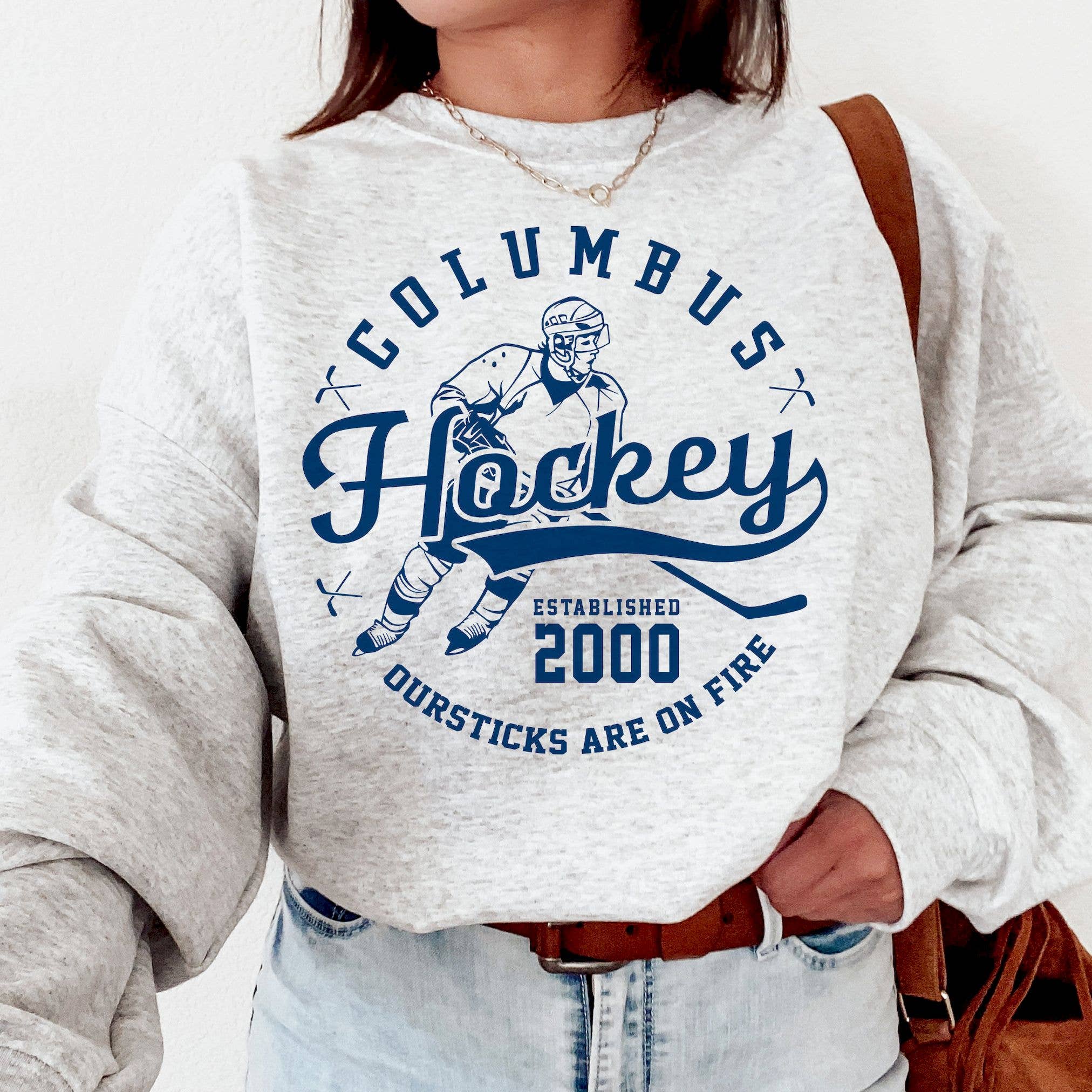Retro Columbus Blue Jackets Est 2000 Ice Hockey