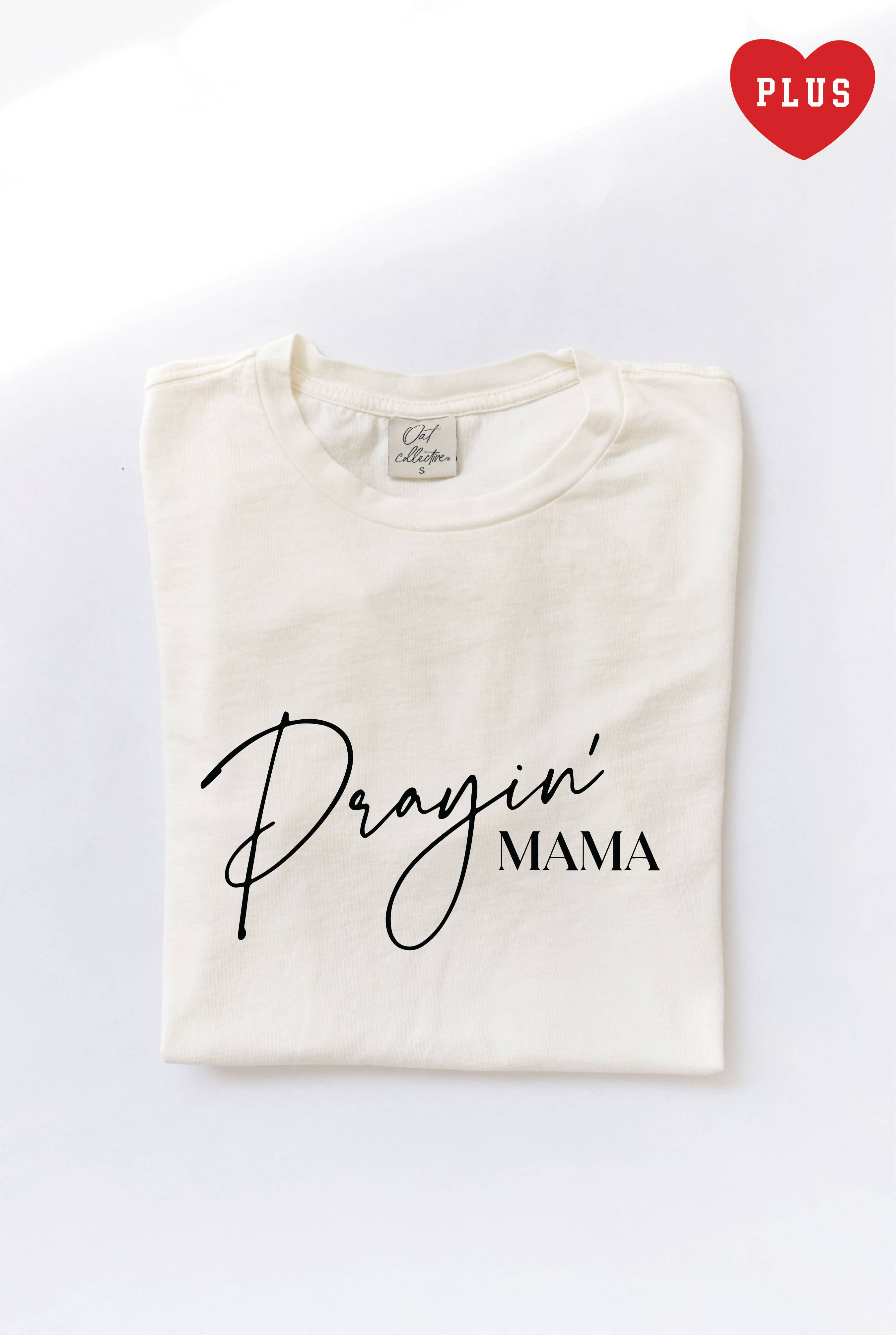 Prayin' Mama Plus Mineral Graphic Top