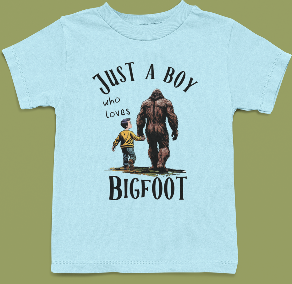 Just A Boy Who Loves Bigfoot - Youth/Toddler Shirt (Blue)