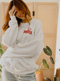 Bama Crimson Tide Lyric Puff Ink White Sweatshirt