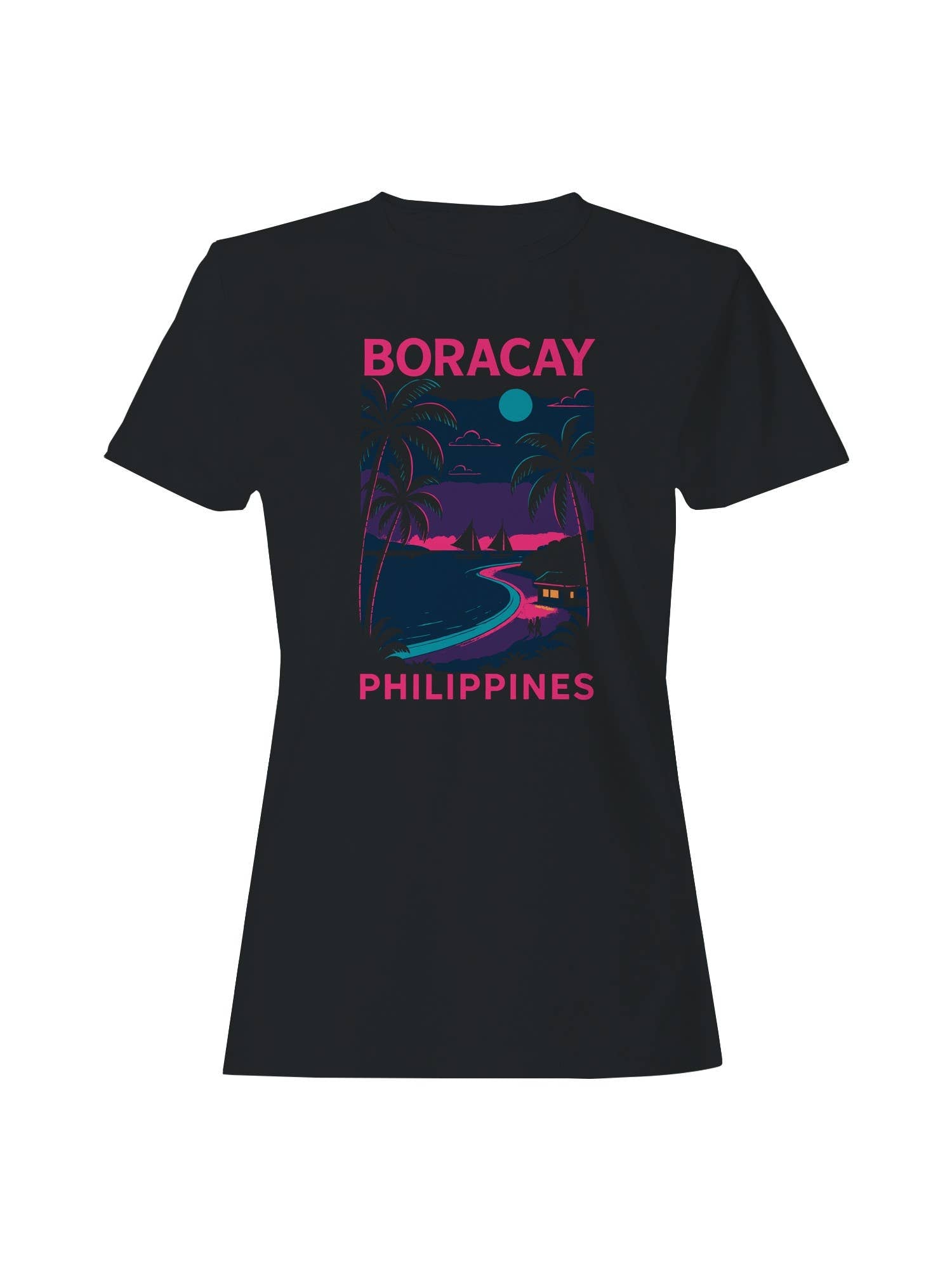 Boracay Nightscape Art Design Women's T-Shirt