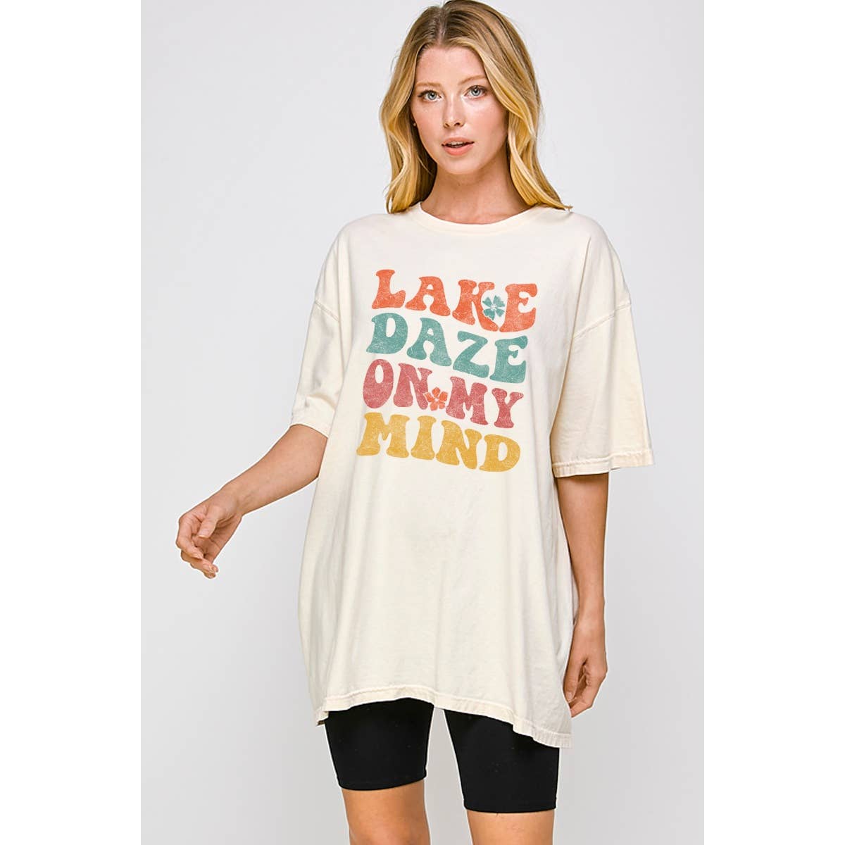 Lake Daze On My Mine  Vintage   Graphic  Oversized Tee